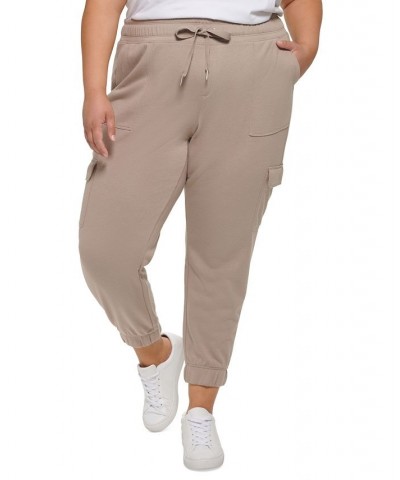 Plus Size Slim-Fit Cargo-Pocket Jogger Pants Tan/Beige $23.45 Pants