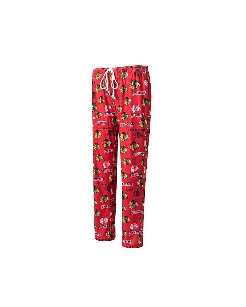 Women's Red Chicago Blackhawks Breakthrough Allover Logo Sleep Pants Red $25.29 Pajama