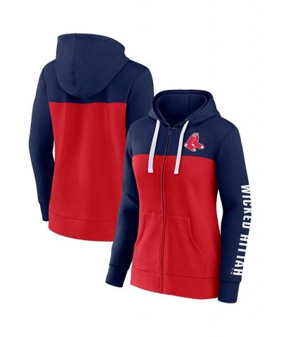 Women's Branded Navy Red Boston Red Sox Take The Field Colorblocked Hoodie Full-Zip Jacket Navy, Red $40.00 Jackets