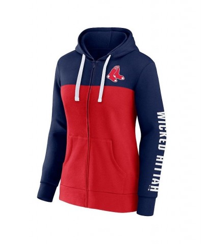 Women's Branded Navy Red Boston Red Sox Take The Field Colorblocked Hoodie Full-Zip Jacket Navy, Red $40.00 Jackets