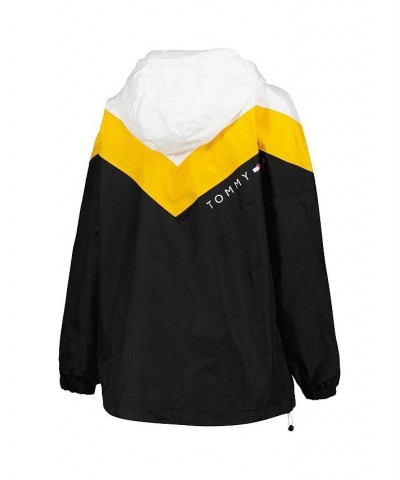 Women's Black Gold Pittsburgh Penguins Staci Half-Zip Windbreaker Jacket Black, Gold $54.00 Jackets