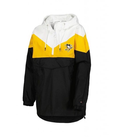 Women's Black Gold Pittsburgh Penguins Staci Half-Zip Windbreaker Jacket Black, Gold $54.00 Jackets