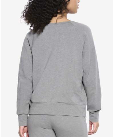 Women's Naturally Soft Plant Dyed Organic French Terry Sweatshirt Slate $38.64 Sleepwear