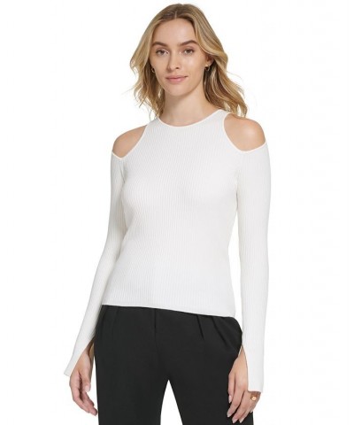 Women's X-Fit Long Sleeve Cutout Sweater Tan/Beige $27.90 Sweaters