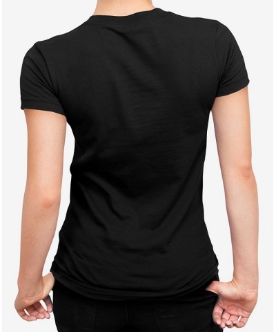 Women's Bee Kind Word Art V-neck T-shirt Black $17.15 Tops