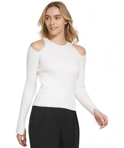 Women's X-Fit Long Sleeve Cutout Sweater Tan/Beige $27.90 Sweaters