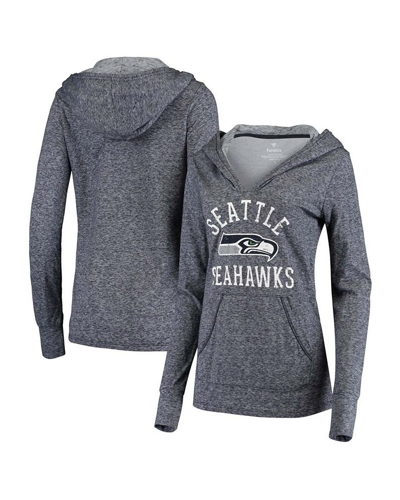 Women's College Navy Seattle Seahawks Doubleface Slub Pullover Hoodie Navy $36.50 Sweatshirts