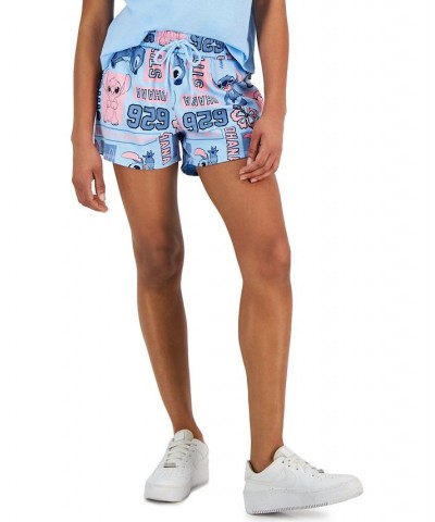 Juniors' Stitch-Graphic Pull-On Shorts Blue $10.34 Shorts