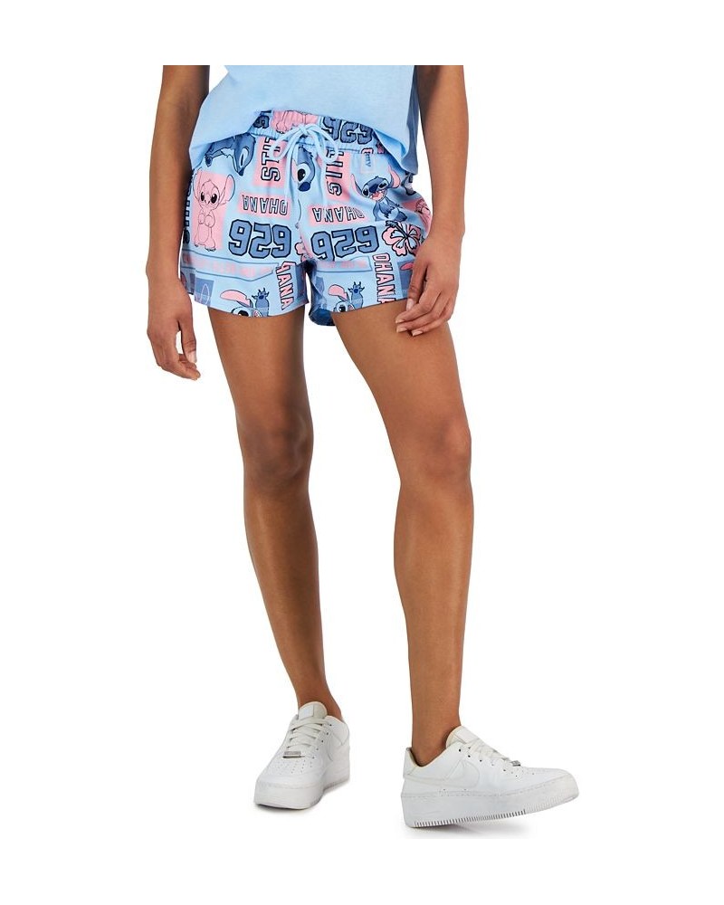 Juniors' Stitch-Graphic Pull-On Shorts Blue $10.34 Shorts