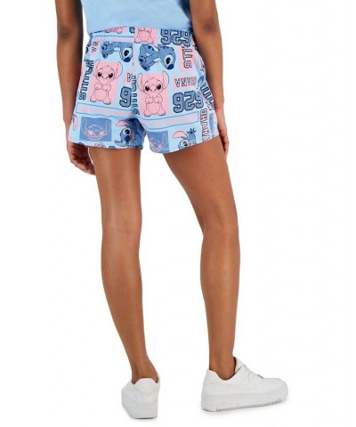 Juniors' Stitch-Graphic Pull-On Shorts Blue $10.34 Shorts