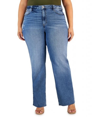 Trendy Plus Size Raw Hem Wide-Leg Jeans Vipacco $16.79 Jeans