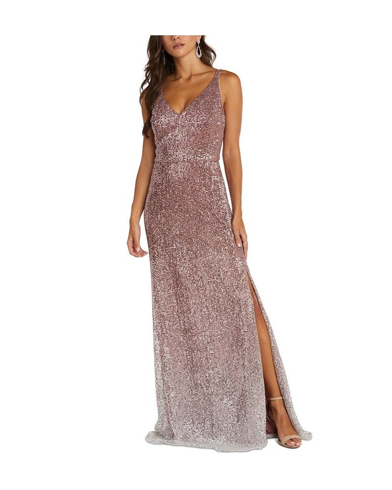 Ombré Sequin Gown Rose $69.96 Dresses