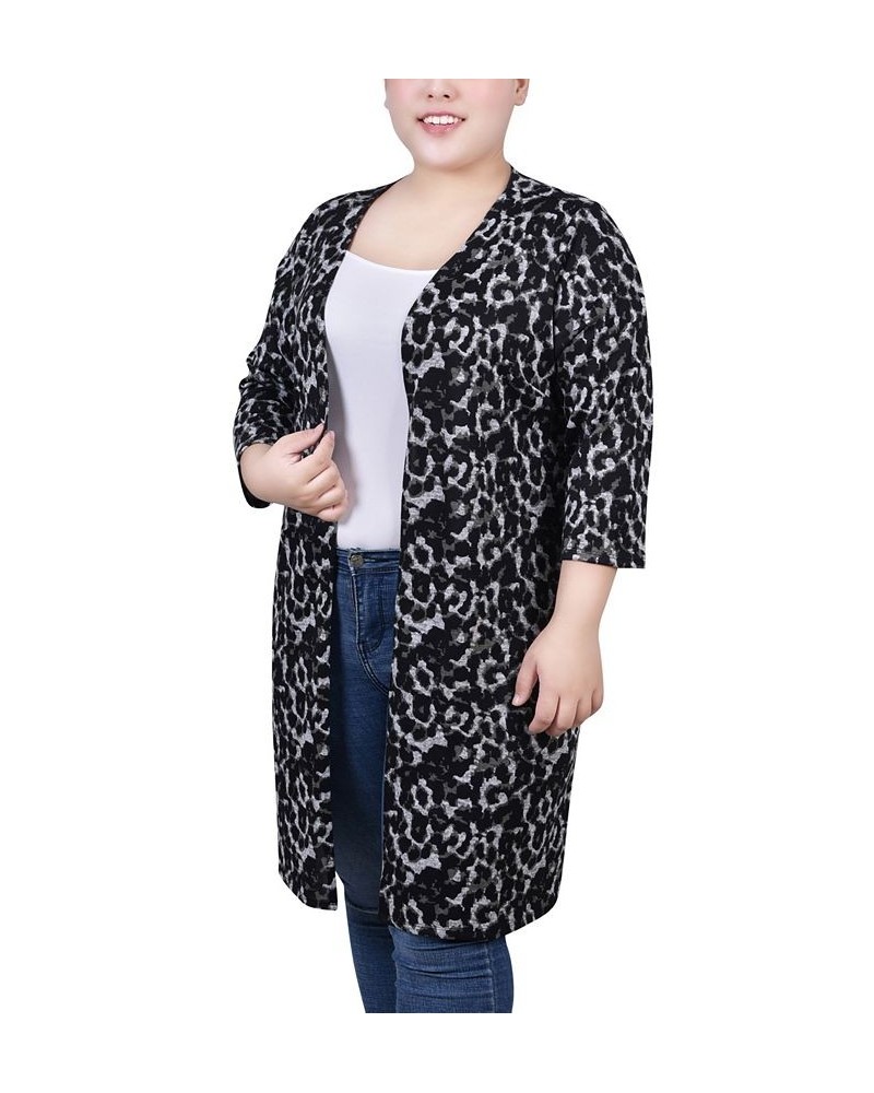 Plus Size 3/4 Sleeve Knit Cardigan Paola $12.32 Sweaters