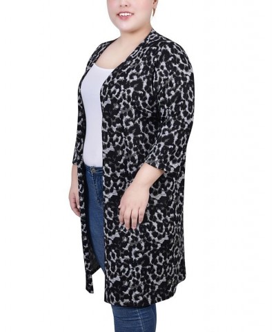 Plus Size 3/4 Sleeve Knit Cardigan Paola $12.32 Sweaters