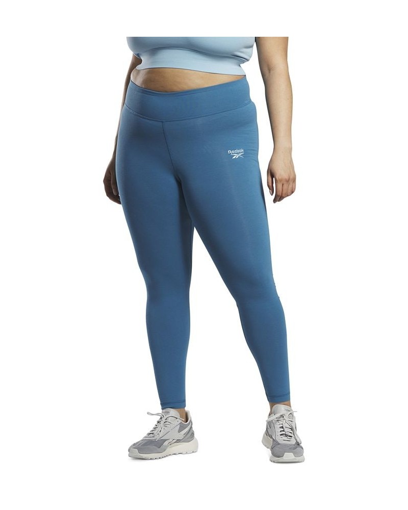 Plus Size Identity Training Pull-On Logo Leggings Blue $13.95 Pants