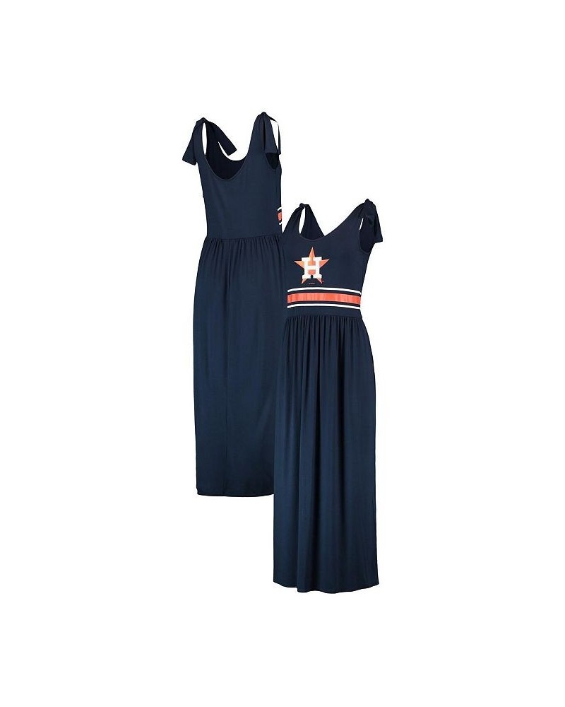Women's Navy Houston Astros Game Over Maxi Dress Blue $32.85 Dresses