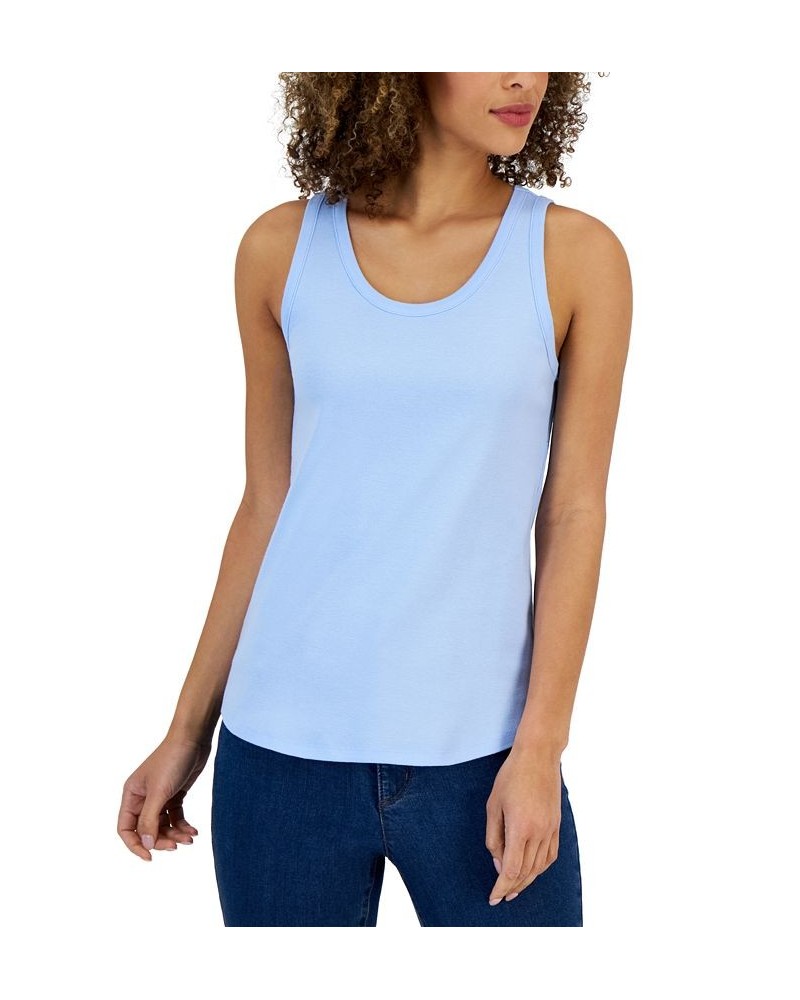 Women's Supima Cotton Scoop-Neck Tank Top Open Air $12.74 Tops