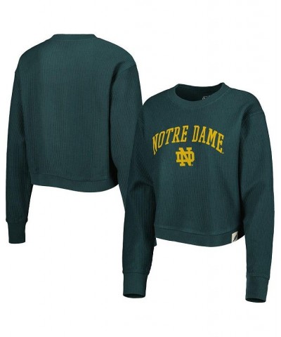 Women's Green Notre Dame Fighting Irish Classic Campus Corded Timber Sweatshirt Green $43.19 Sweatshirts
