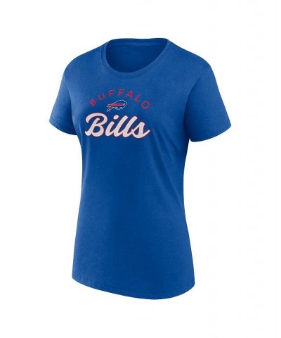 Women's Branded Royal White Buffalo Bills Short and Long Sleeve T-shirt Combo Pack Blue $21.32 Tops