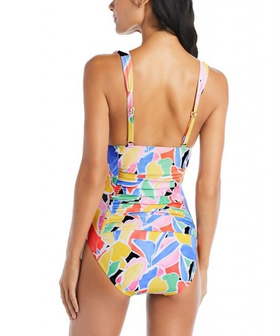 Women's Palm Beach Ruched One-Piece Swimsuit Multi $76.32 Swimsuits