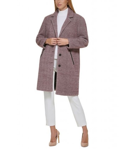 Women's Walker Coat Deep Plum/White $100.00 Coats