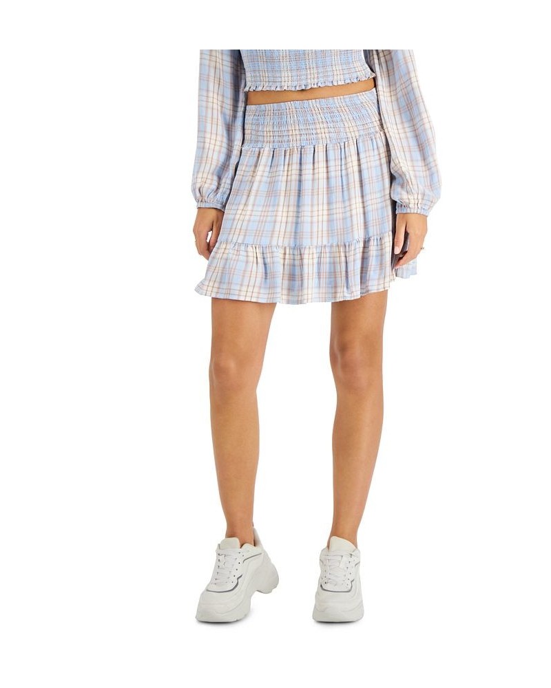 Juniors' Ruffled Mini Skirt Black Plaid $9.18 Skirts