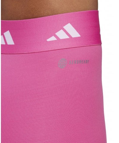 Women's Techfit 3-Stripes Elastic Waist 7/8 Leggings Pink $22.79 Pants