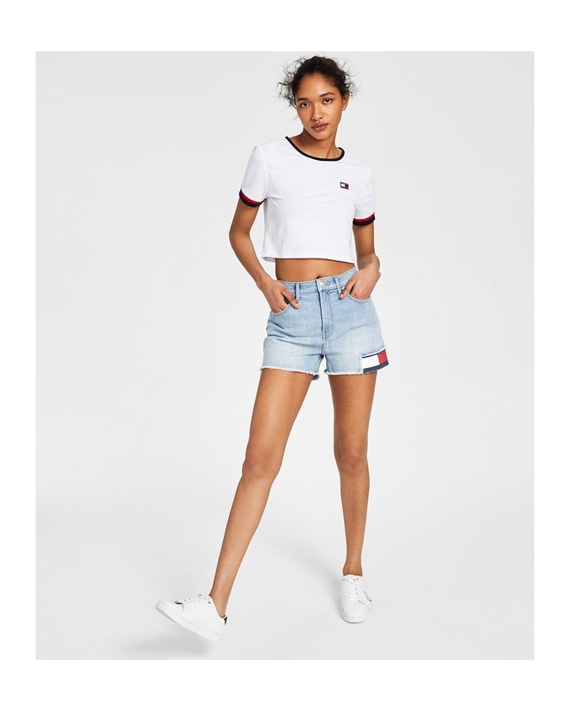 Women's High-Rise Flag Denim Shorts Ws 334- Elliot $19.36 Shorts