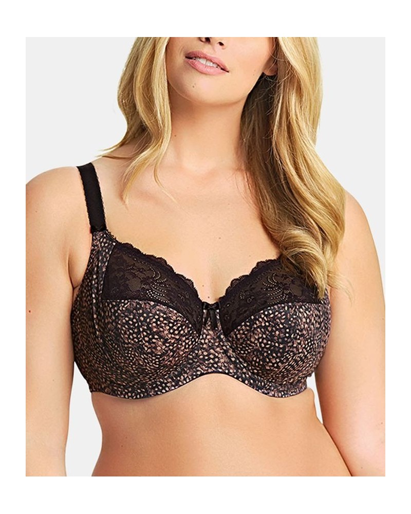 Full Figure Morgan Banded Underwire Stretch Lace Bra EL4110 Online Only Black $31.60 Bras