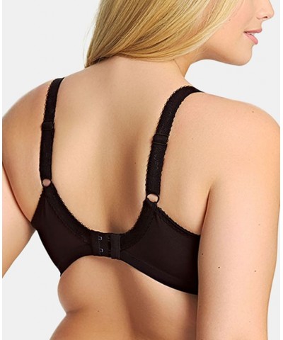 Full Figure Morgan Banded Underwire Stretch Lace Bra EL4110 Online Only Black $31.60 Bras