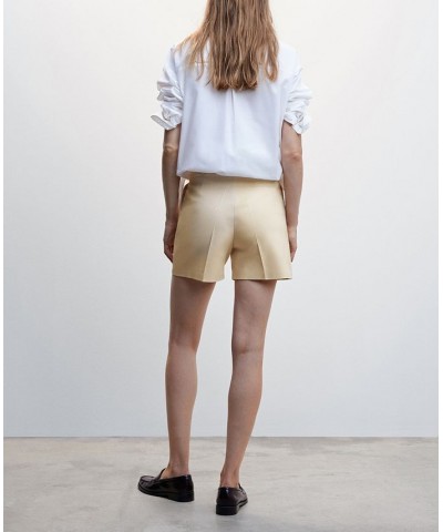 Women's Pockets Cotton Shorts Beige $27.13 Shorts