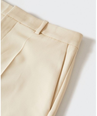 Women's Pockets Cotton Shorts Beige $27.13 Shorts