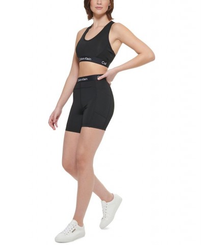 Women's Logo-Graphic Pull-On Biker Shorts Black $15.29 Shorts