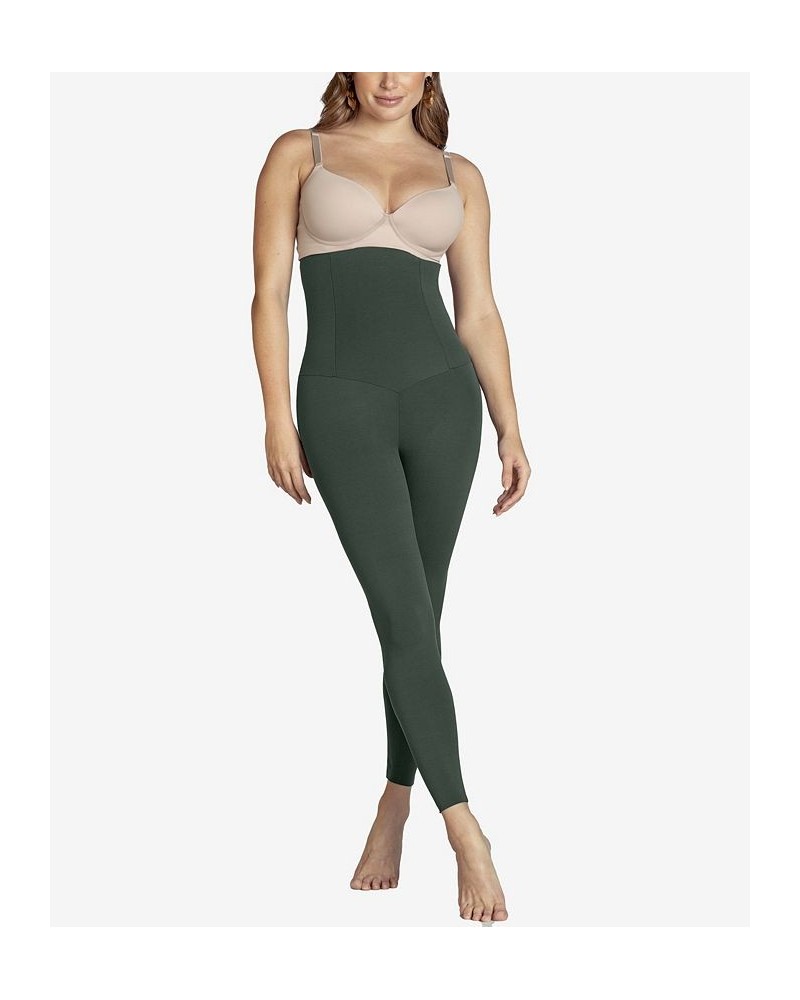 Women's Extra High Waisted Firm Compression Leggings Green $36.55 Shapewear