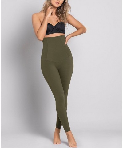 Women's Extra High Waisted Firm Compression Leggings Green $36.55 Shapewear