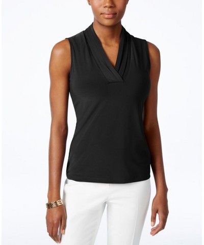 Pleated Shell Black $27.14 Tops