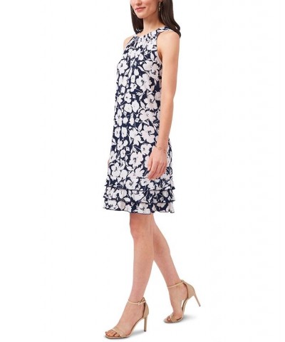 Embellished Floral-Print Sheath Dress Blue $35.88 Dresses