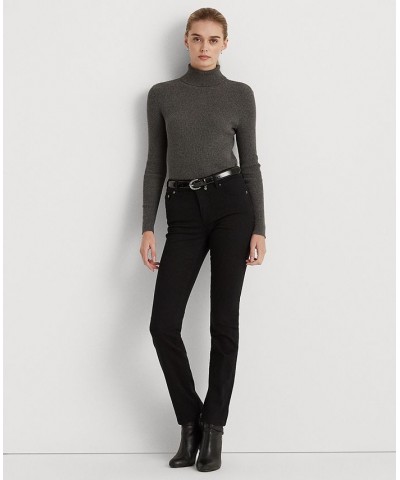 Petite Mid-Rise Straight Jean Petite & Petite Short Lengths Black $62.50 Jeans
