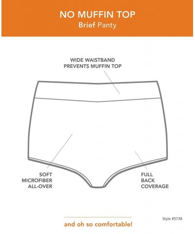 Warners No Pinching No Problems Tailored Brief 5738 Butterscotch (Nude 5) $9.24 Panty