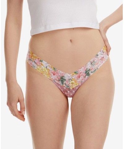 Low-Rise Printed Lace Thong Double Life $12.75 Panty