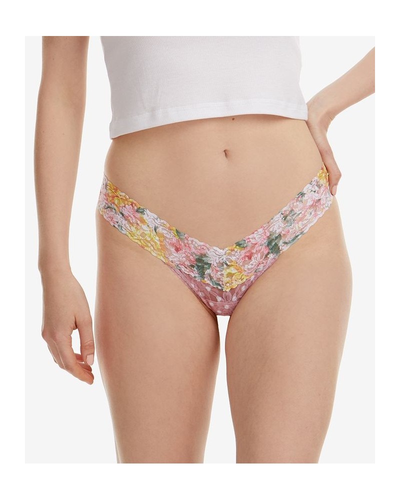 Low-Rise Printed Lace Thong Double Life $12.75 Panty