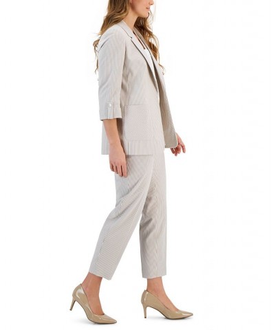 Petite Seersucker 3/4-Sleeve Blazer Sesame/vanilla Ice $54.21 Jackets