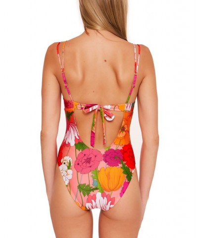 Women's Sunny Bloom Underwire One-Piece Swimsuit Multi $61.92 Swimsuits