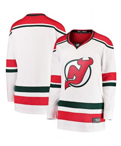 Women's Branded White New Jersey Devils 2022/23 Heritage Premier Breakaway Jersey White $41.85 Jersey