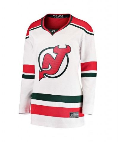 Women's Branded White New Jersey Devils 2022/23 Heritage Premier Breakaway Jersey White $41.85 Jersey