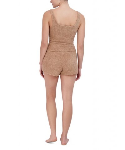 Women's Pull-On Chenille Sleep Shorts Tan/Beige $15.50 Sleepwear