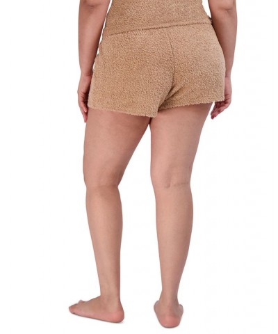 Women's Pull-On Chenille Sleep Shorts Tan/Beige $15.50 Sleepwear