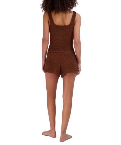 Women's Pull-On Chenille Sleep Shorts Tan/Beige $15.50 Sleepwear