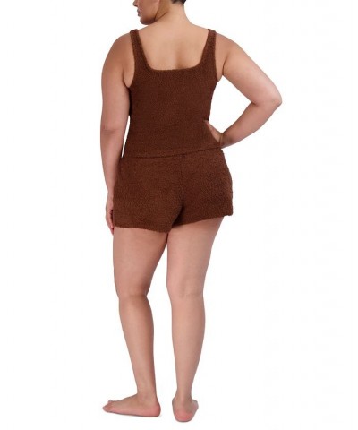 Women's Pull-On Chenille Sleep Shorts Tan/Beige $15.50 Sleepwear