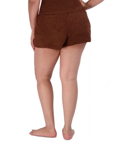 Women's Pull-On Chenille Sleep Shorts Tan/Beige $15.50 Sleepwear